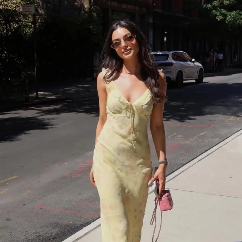 yellow 01 Color Women’s Pink Lace Crop Top and Skirt Two-Piece Set